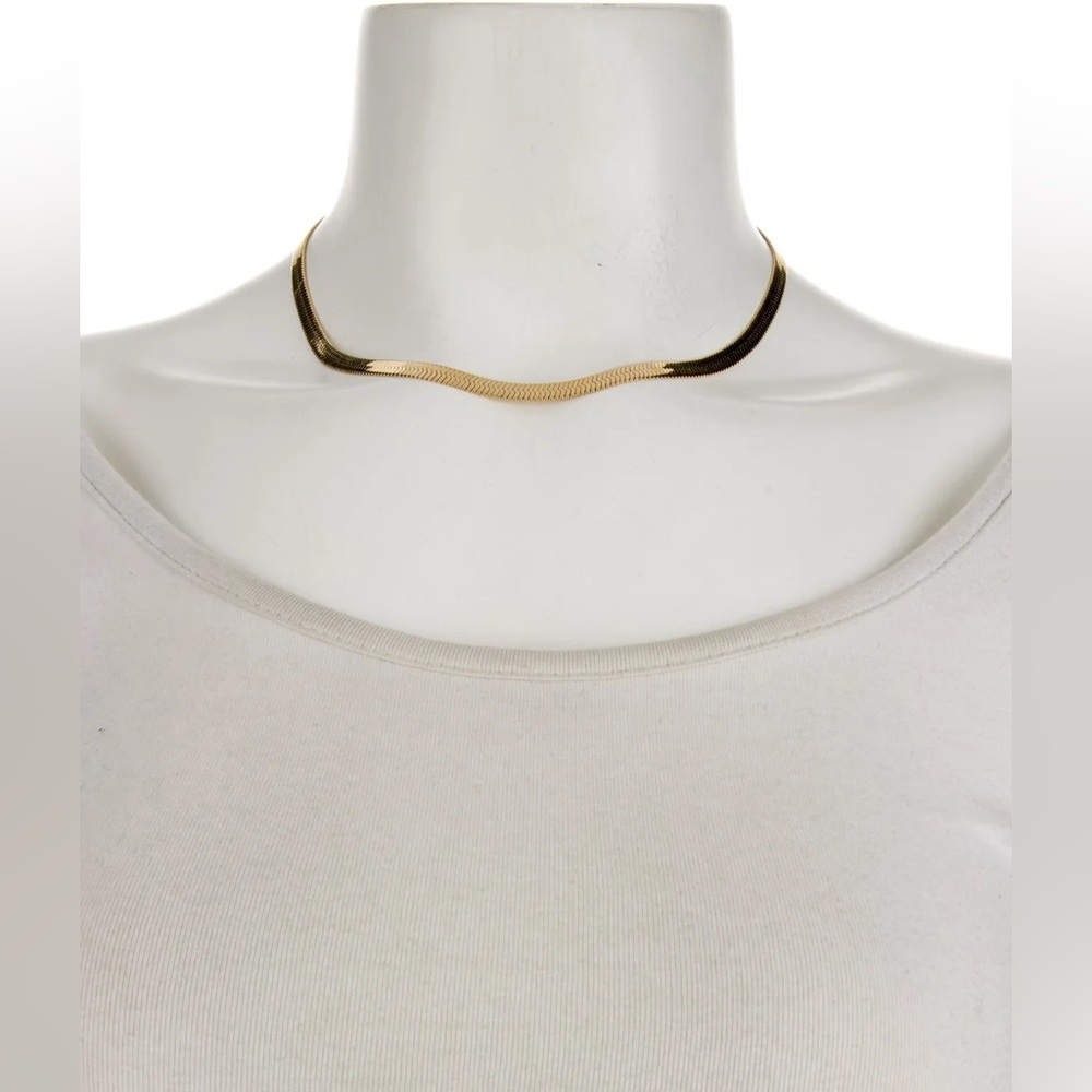BNIB Jennifer Zeuner Hamilton Necklace 14k Yellow Gold Plated